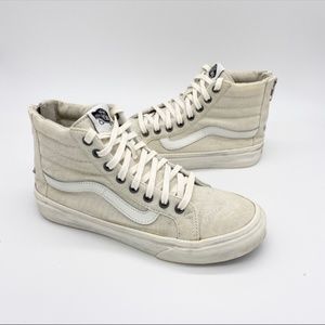 Vans Sk8-Hi Zip Classics Beige and White